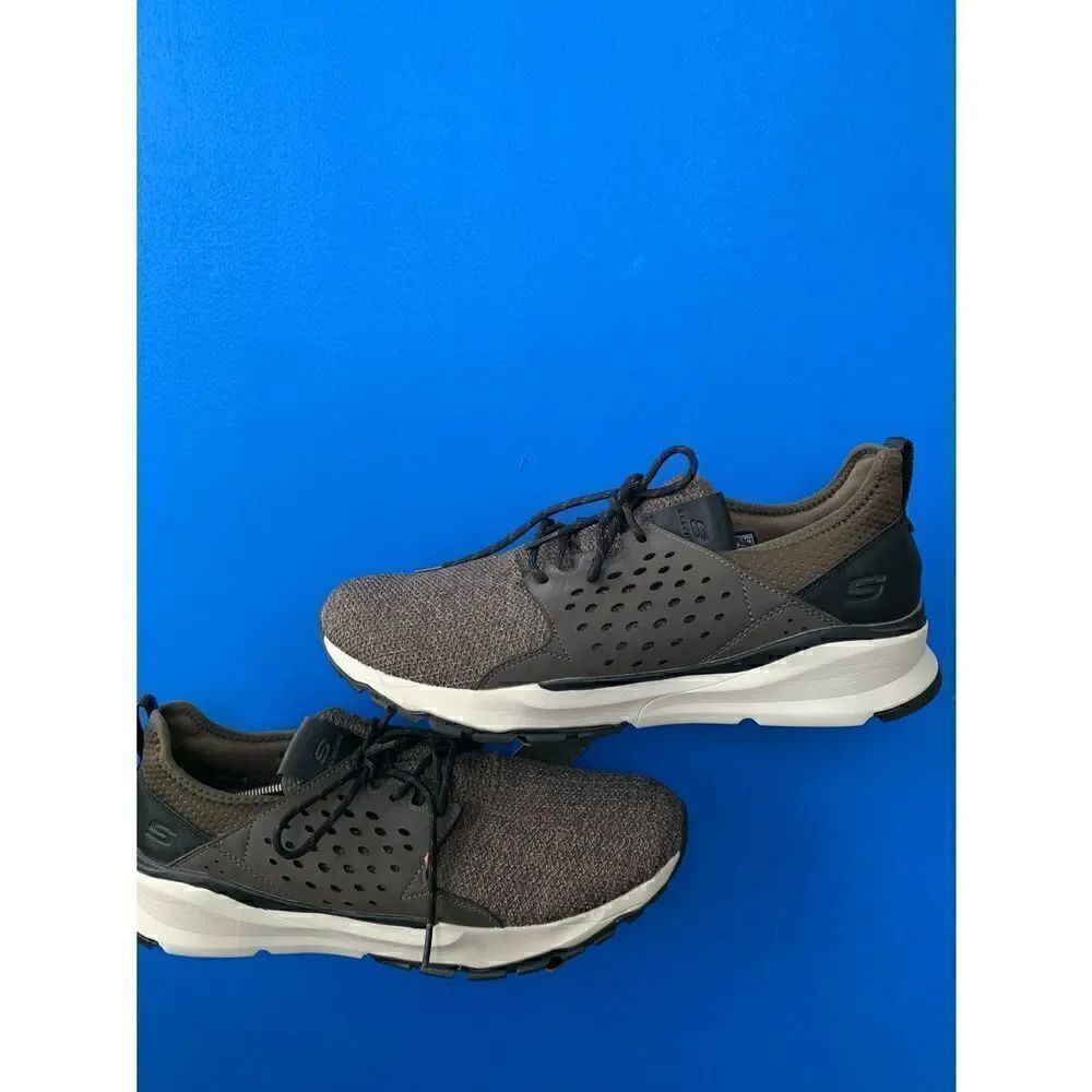 SKECHERS, MEN'S BROWN TEXTILE MEMORY FOAM ATHLETIC SHOE, SIZE 14